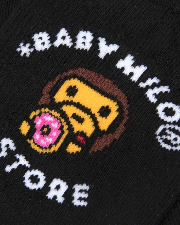 שָׁחוֹר A Bathing Ape 644LV1092 נשים גרביים של בייבי מילו