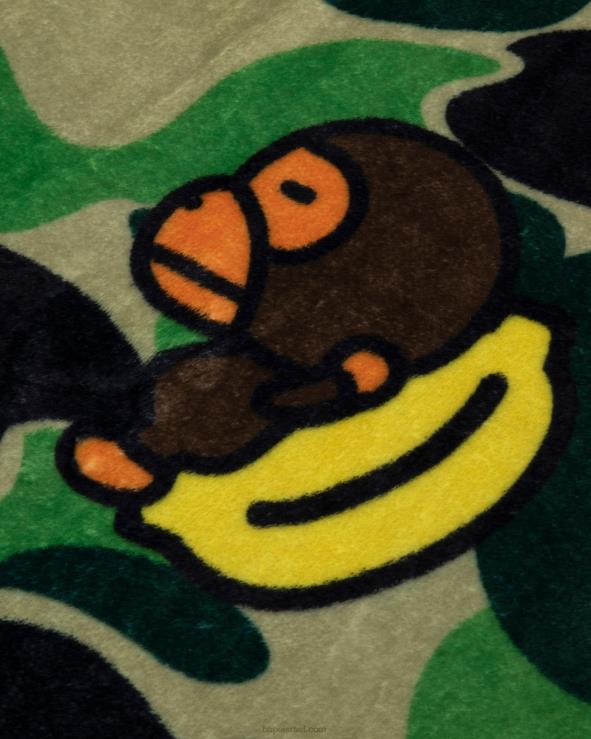 ירוק בהיר A Bathing Ape 644LV1097 נשים שמיכת תינוק מילו