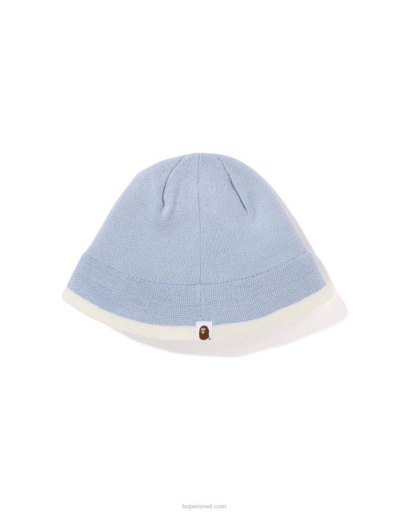 כחול בהיר A Bathing Ape 644LV1104 נשים כובע סרוג פנים