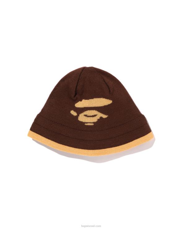חום A Bathing Ape 644LV1105 נשים כובע סרוג פנים