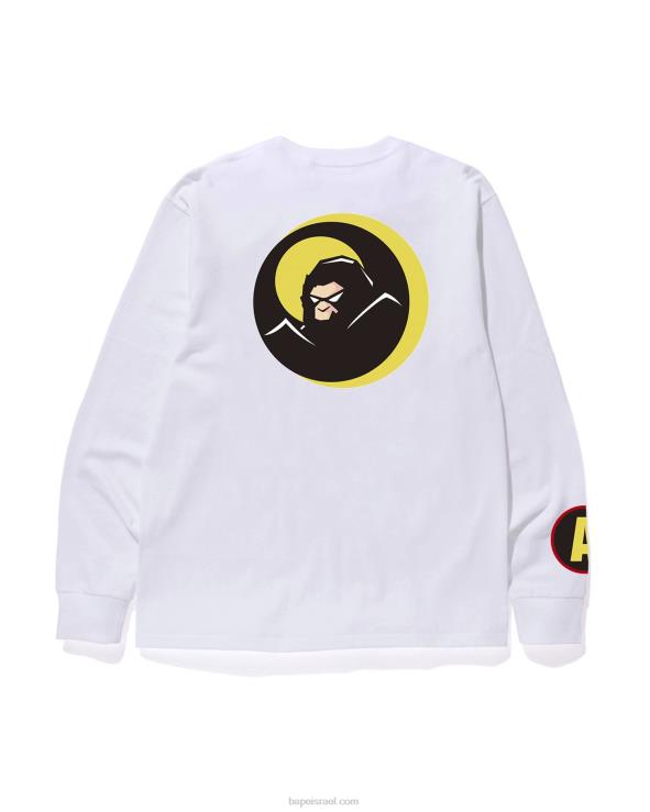 לבן A Bathing Ape 644LV110 גברים טי צל