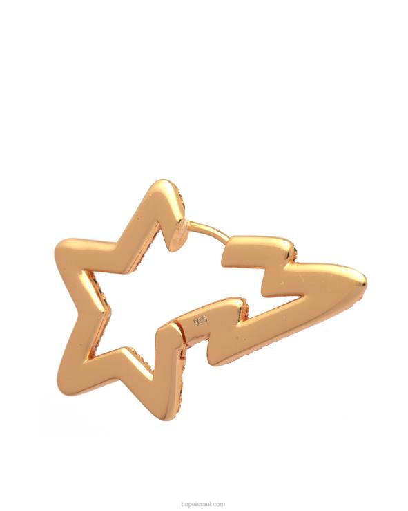 זהב A Bathing Ape 644LV1112 נשים עגילי קריסטל לוגו