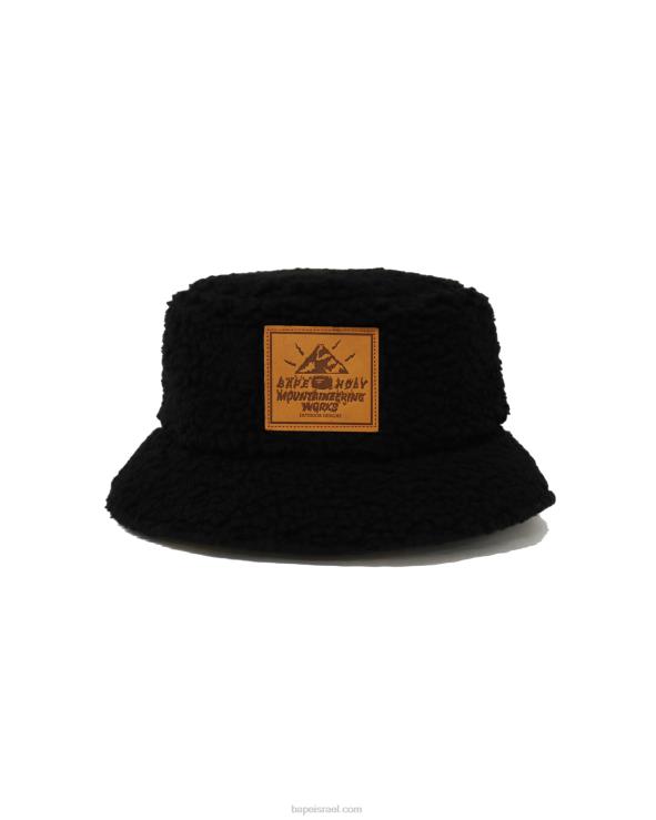 שָׁחוֹר A Bathing Ape 644LV1155 נשים כובע דלי מתהפך ראשון מסוג camo boa
