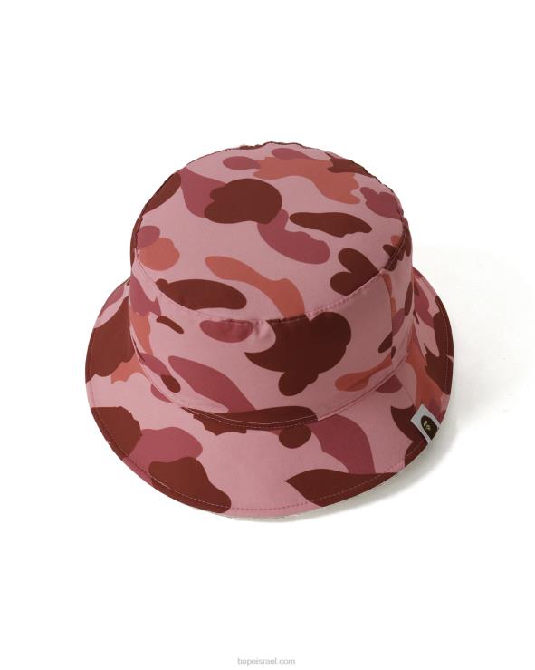 לבן A Bathing Ape 644LV1156 נשים כובע דלי מתהפך ראשון מסוג camo boa