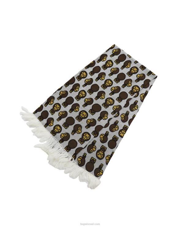 לבן A Bathing Ape 644LV1157 נשים צעיף מילו לתינוק