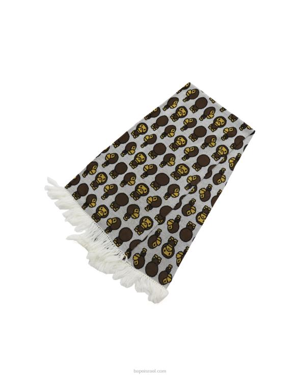 לבן A Bathing Ape 644LV1157 נשים צעיף מילו לתינוק
