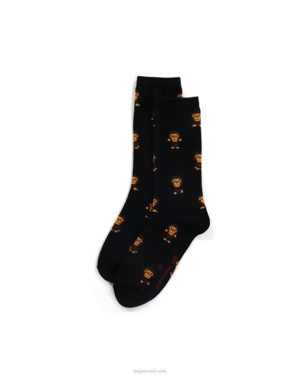 שָׁחוֹר A Bathing Ape 644LV1159 נשים גרביים של בייבי מילו