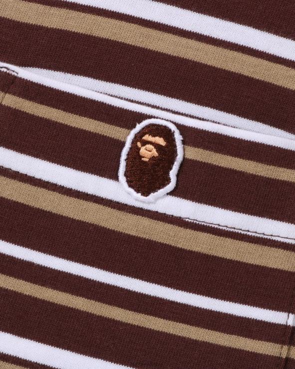 חום A Bathing Ape 644LV117 גברים חישוק נקודה אחת רגועה טי