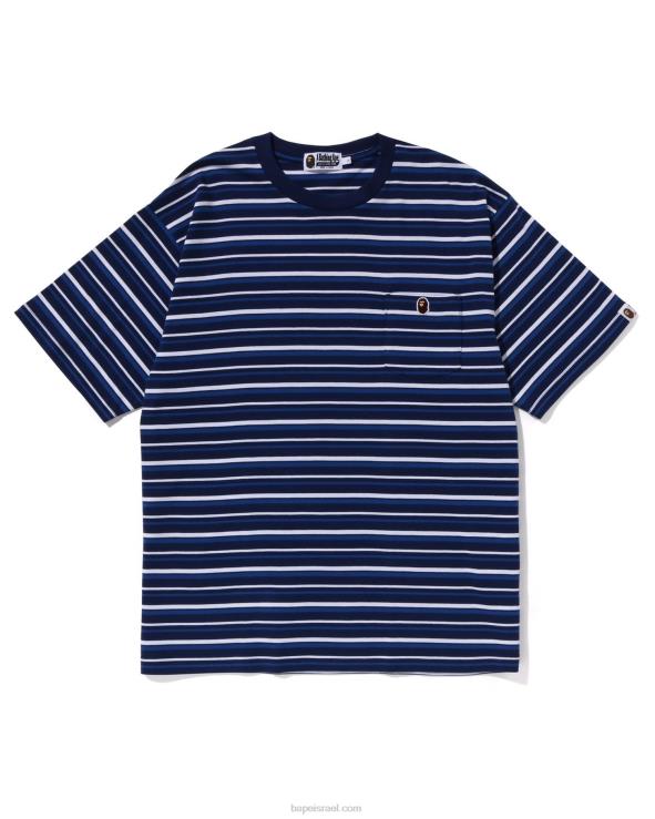 כְּחוֹל A Bathing Ape 644LV119 גברים חישוק נקודה אחת רגועה טי