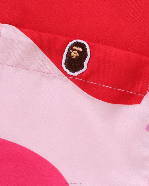 וָרוֹד A Bathing Ape 644LV122 גברים חולצת צווארון פתוח של abc camo