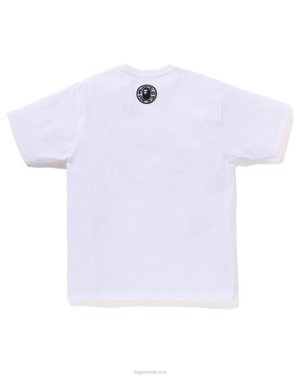 לבן A Bathing Ape 644LV125 גברים טי קבוטו כללי