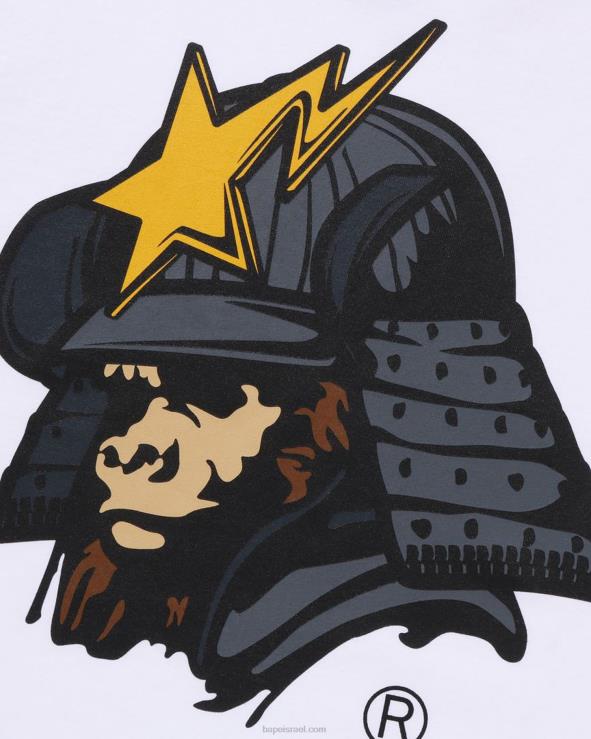 לבן A Bathing Ape 644LV125 גברים טי קבוטו כללי