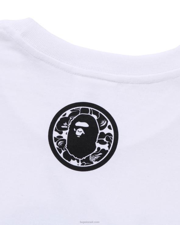 לבן A Bathing Ape 644LV125 גברים טי קבוטו כללי