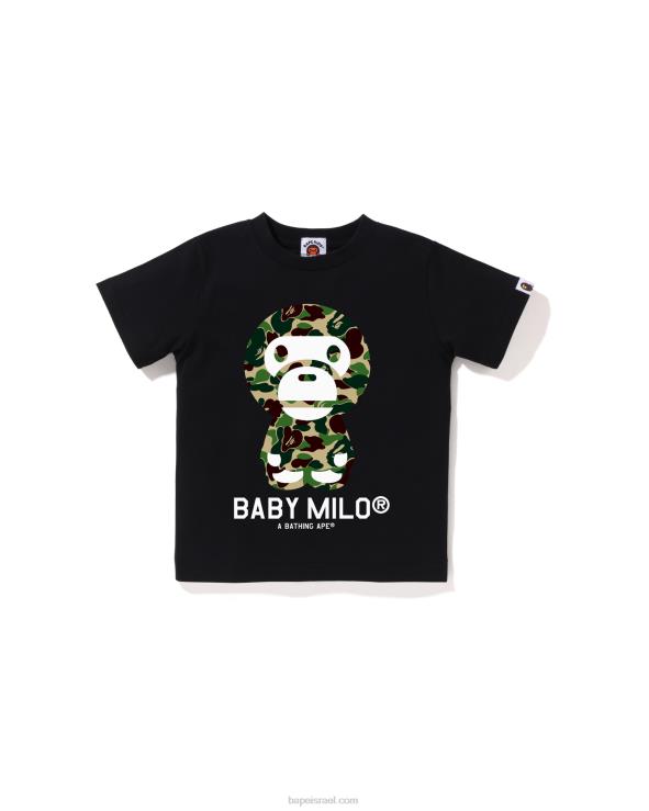 שָׁחוֹר A Bathing Ape 644LV1270 ילדים טי abc camo בייבי מילו