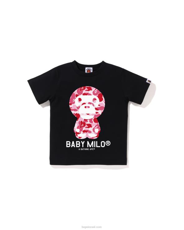 שָׁחוֹר A Bathing Ape 644LV1271 ילדים טי abc camo בייבי מילו