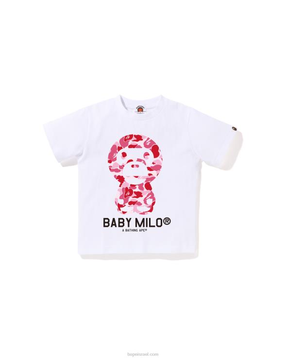 לבן A Bathing Ape 644LV1274 ילדים טי abc camo בייבי מילו