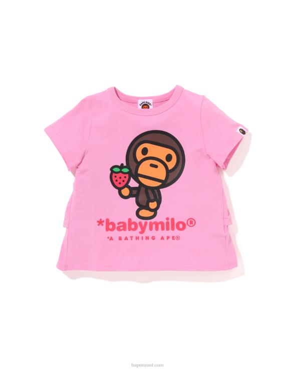 וָרוֹד A Bathing Ape 644LV1277 ילדים טי פריל תות בייבי מילו
