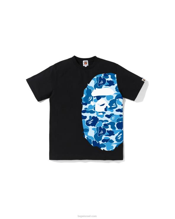 שָׁחוֹר A Bathing Ape 644LV1281 ילדים abc camo side big head tee jr