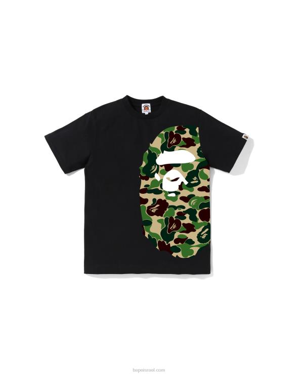 שָׁחוֹר A Bathing Ape 644LV1282 ילדים abc camo side big head tee jr