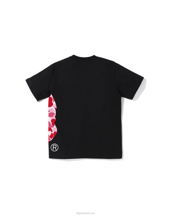 שָׁחוֹר A Bathing Ape 644LV1283 ילדים abc camo side big head tee jr