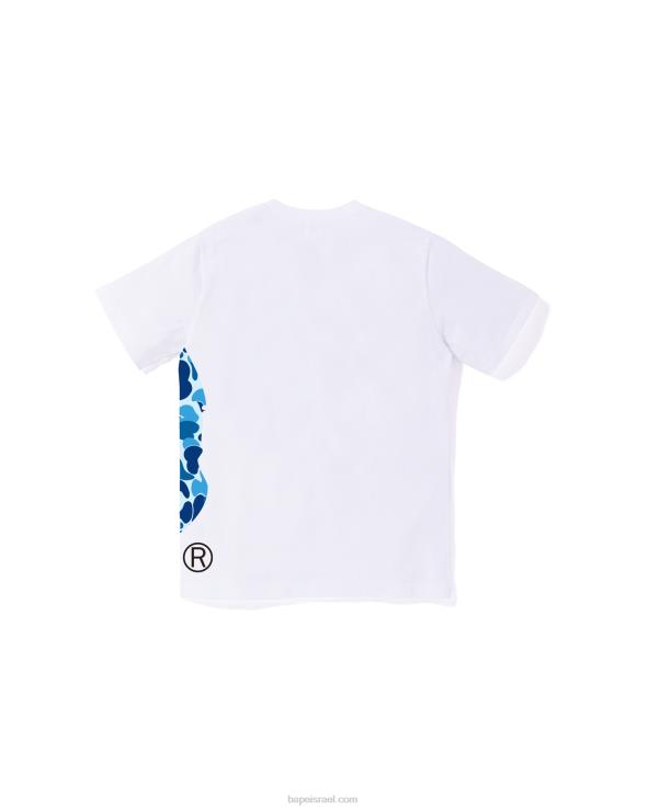 לבן A Bathing Ape 644LV1284 ילדים abc camo side big head tee jr