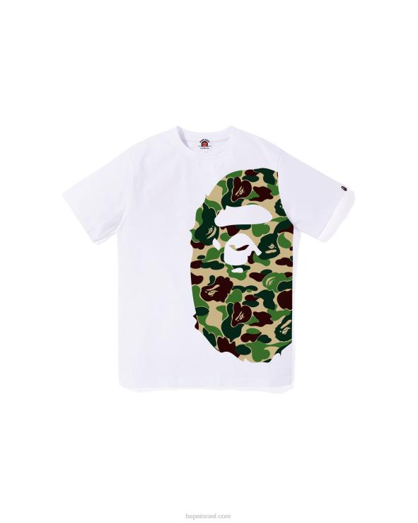 לבן A Bathing Ape 644LV1285 ילדים abc camo side big head tee jr