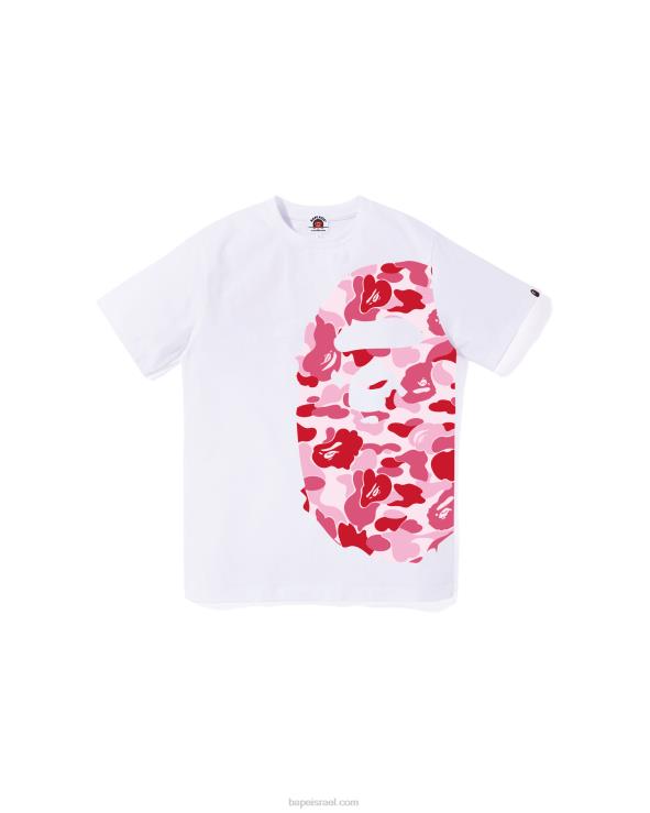לבן A Bathing Ape 644LV1286 ילדים abc camo side big head tee jr