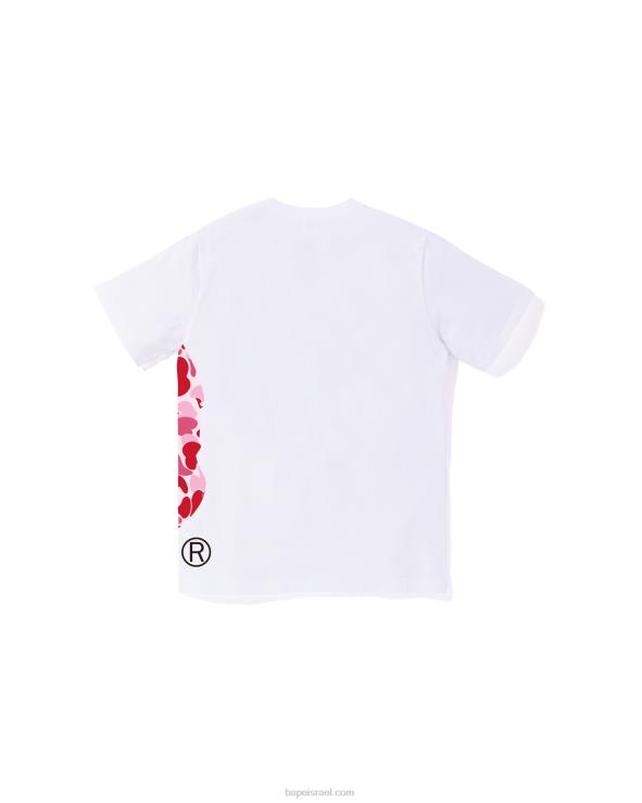 לבן A Bathing Ape 644LV1286 ילדים abc camo side big head tee jr