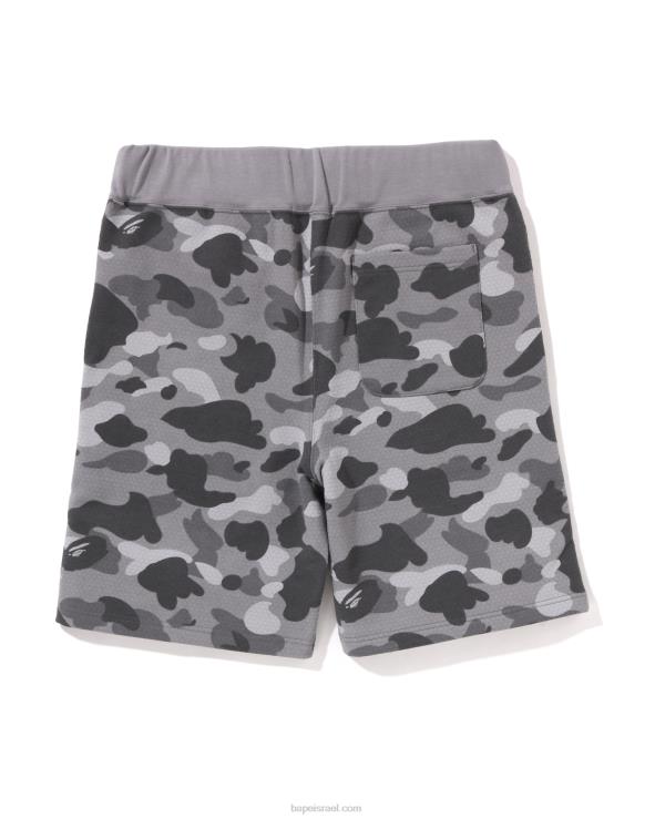 אפור A Bathing Ape 644LV128 גברים מכנסי זיעה קצרים של כריש כריש חלת דבש