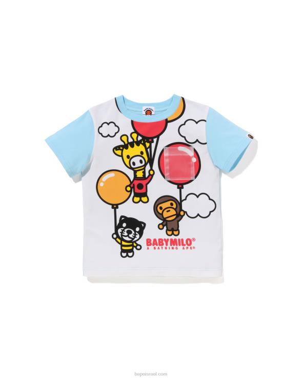 כחול בהיר A Bathing Ape 644LV1300 ילדים חולצת בלונים של בייבי מילו חברים