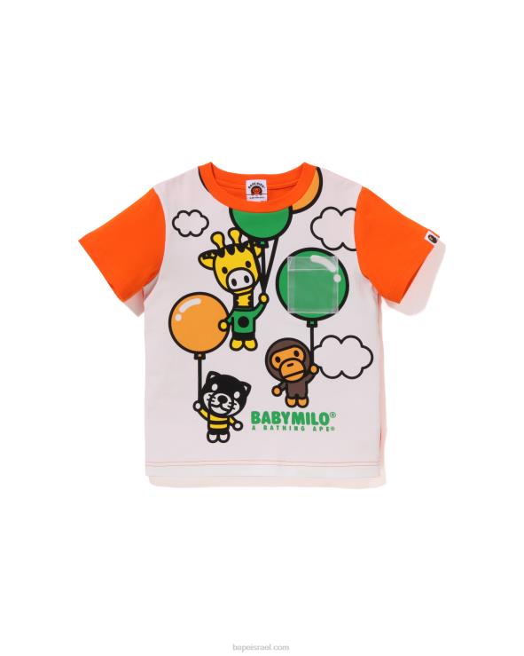 תפוז A Bathing Ape 644LV1301 ילדים חולצת בלונים של בייבי מילו חברים