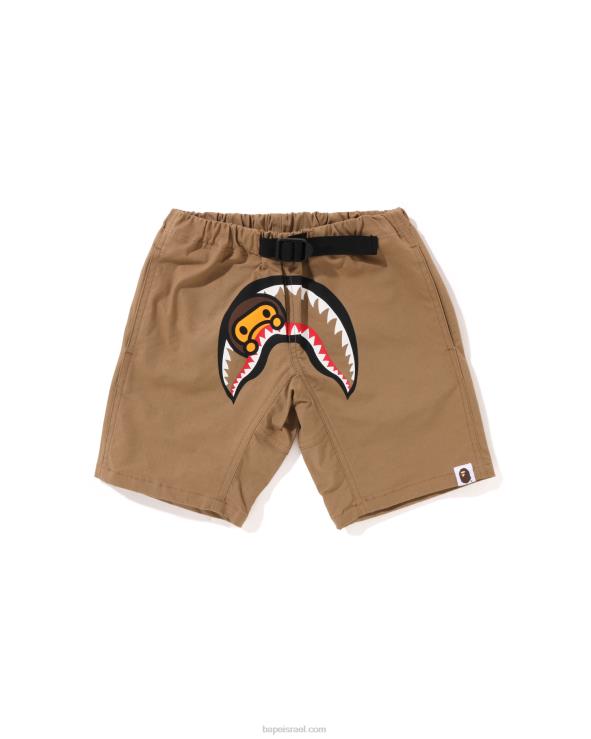 בז' A Bathing Ape 644LV1302 ילדים מכנסי טיפוס קצרים של baby milo shark