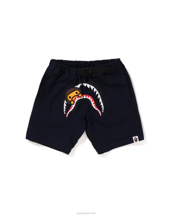 כחול כהה A Bathing Ape 644LV1303 ילדים מכנסי טיפוס קצרים של baby milo shark