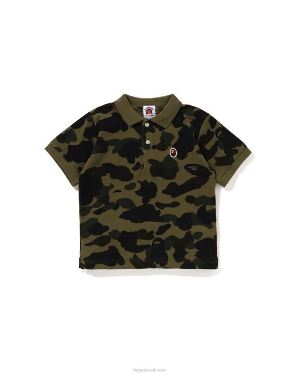 צבא ירוק A Bathing Ape 644LV1304 ילדים פולו 1 נקודה אחת