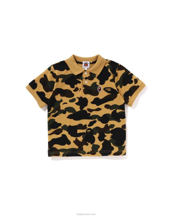 צהוב A Bathing Ape 644LV1305 ילדים פולו 1 נקודה אחת