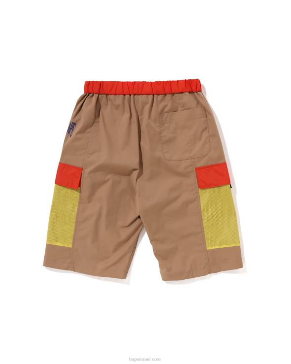 בז' A Bathing Ape 644LV1308 ילדים מכנסי כיס מרשת