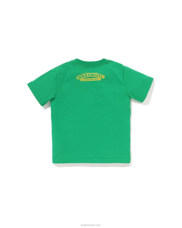 בַּרֶקֶת A Bathing Ape 644LV1317 ילדים טי הדפס אפוד דיג בייבי מילו