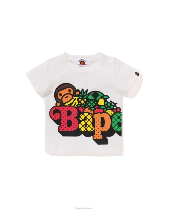 לבן A Bathing Ape 644LV1325 ילדים טי פרי בייבי מילו