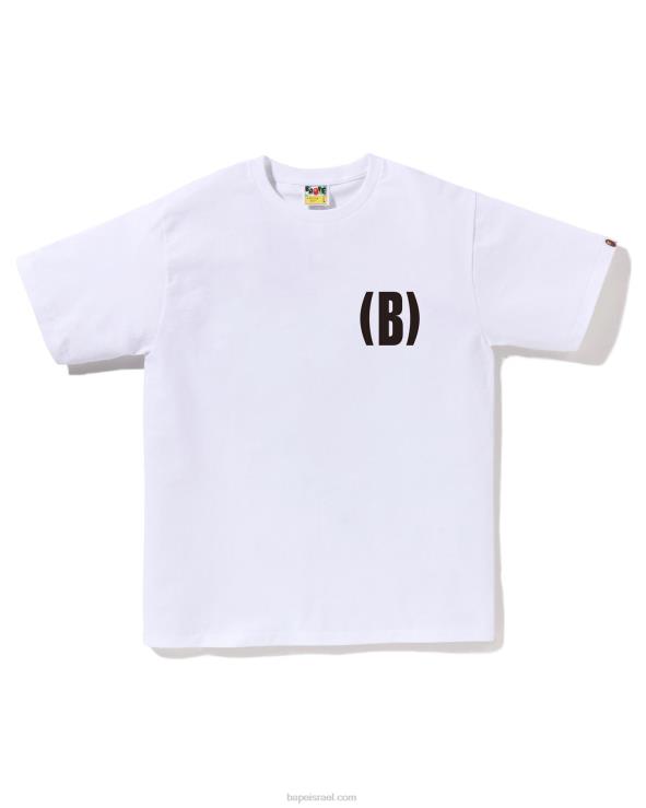 לבן A Bathing Ape 644LV133 גברים ב טי נקודה אחת