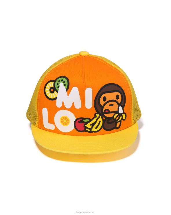 תפוז A Bathing Ape 644LV1331 ילדים כובע רשת פירות תינוק מילו
