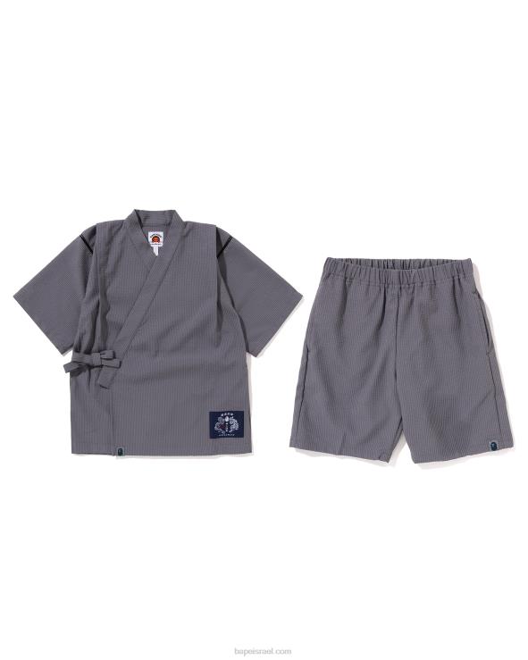 אפור A Bathing Ape 644LV1333 ילדים חליפת ג'ינביי יפן