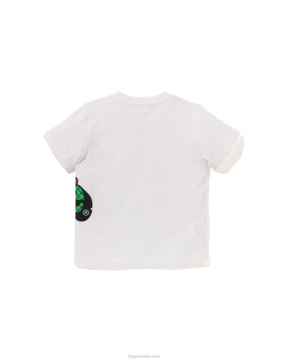 לבן A Bathing Ape 644LV1340 ילדים טי פרי בייבי מילו