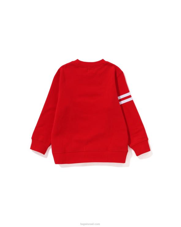 אדום בהיר A Bathing Ape 644LV1343 ילדים צווארון צווארון של סמל תינוק מילו
