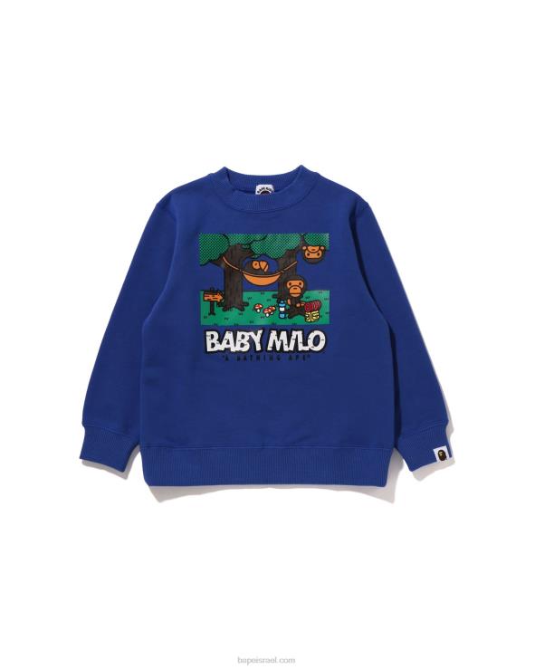 כְּחוֹל A Bathing Ape 644LV1352 ילדים צווארון ערסל לתינוק מילו קאמו