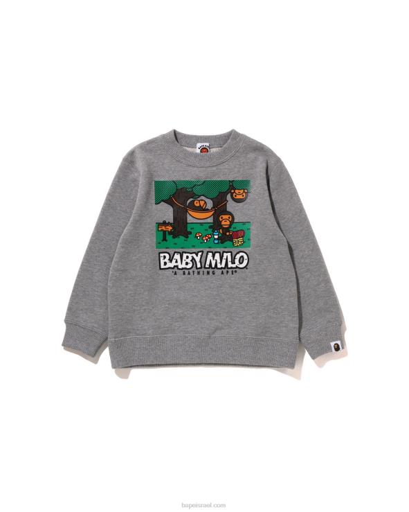 אפור A Bathing Ape 644LV1353 ילדים צווארון ערסל לתינוק מילו קאמו