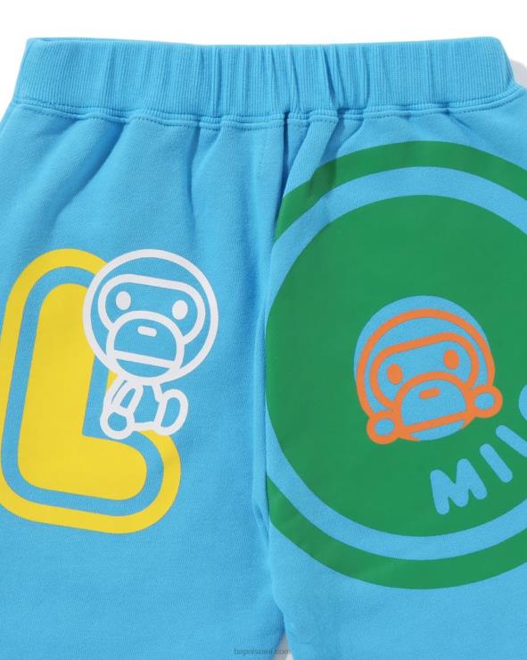 כְּחוֹל A Bathing Ape 644LV1355 ילדים מכנסי טרנינג בגופן בייבי מילו