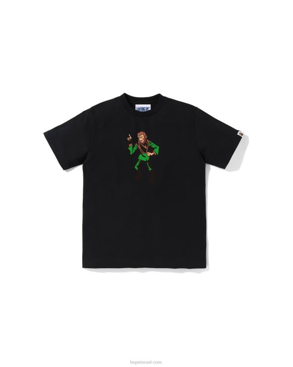שָׁחוֹר A Bathing Ape 644LV1361 ילדים טי ג'וניור