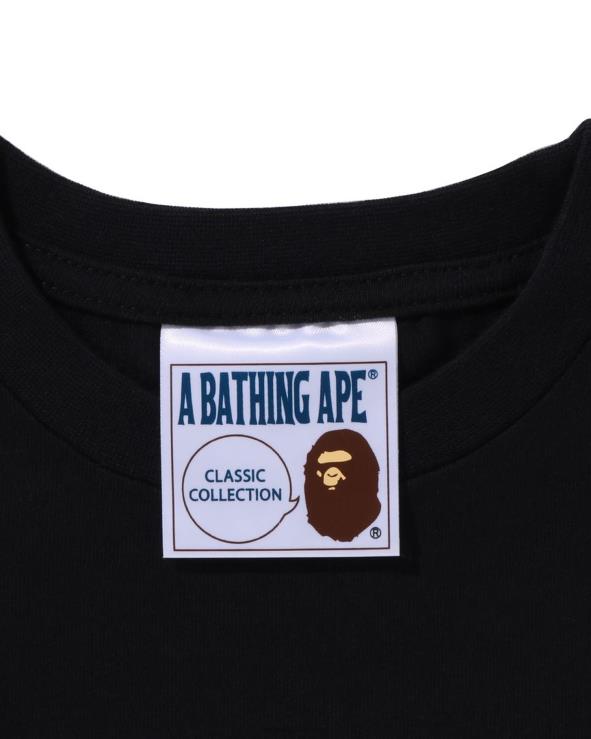 שָׁחוֹר A Bathing Ape 644LV1363 ילדים טי צל