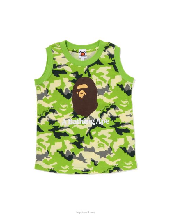 ירוק בהיר A Bathing Ape 644LV1366 ילדים גופיית קמו יער