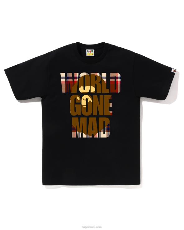 שָׁחוֹר A Bathing Ape 644LV136 גברים בדוק את חפיפת ראש wgm